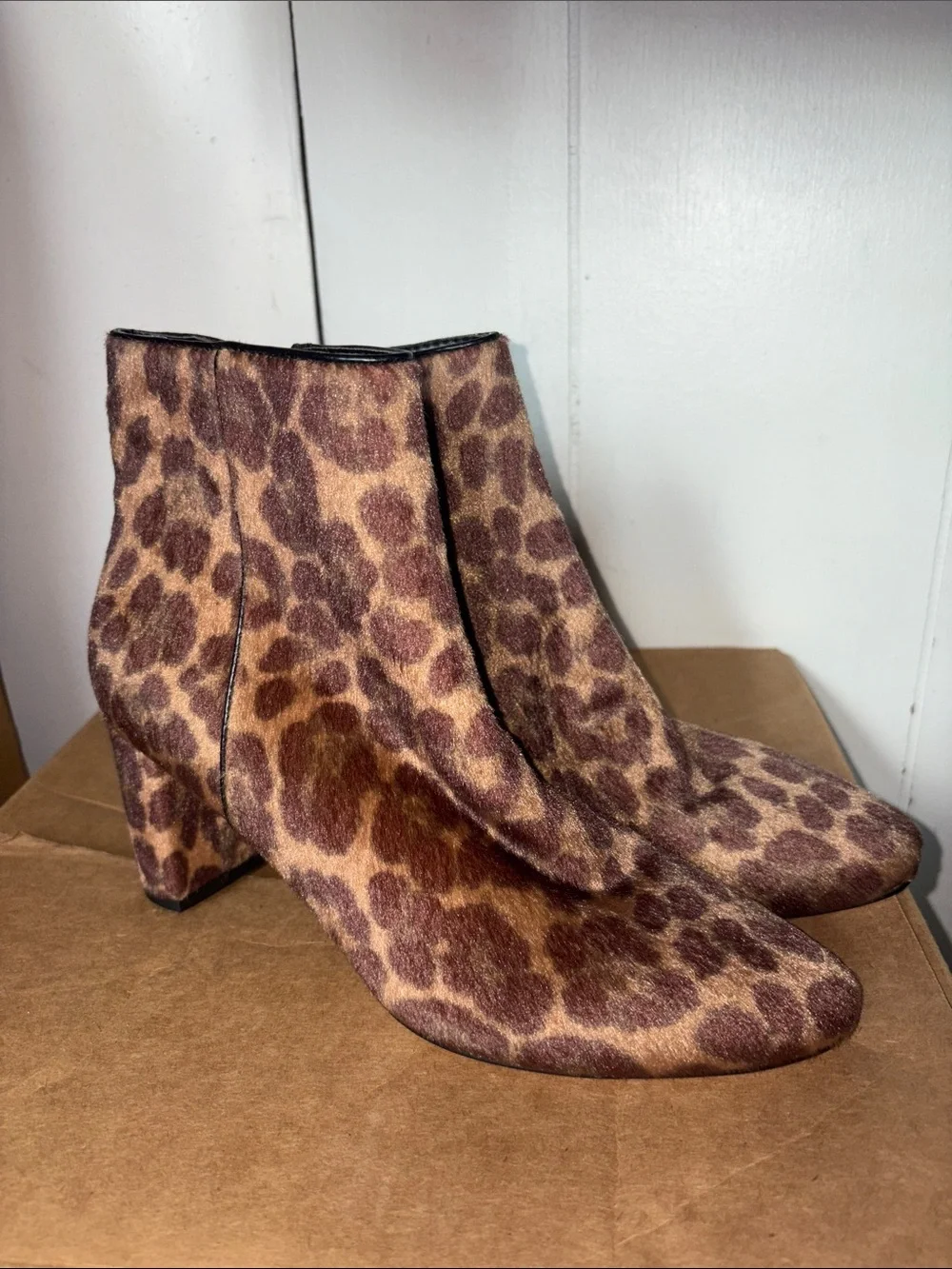 Nine West Block Heel Ankle Boots - Brown size 8M